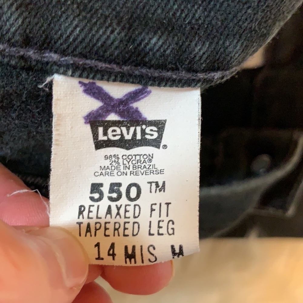 Vintage Levi’s 550 Mom jeans - relaxed fit, tapered leg Black - Picture 10 of 11